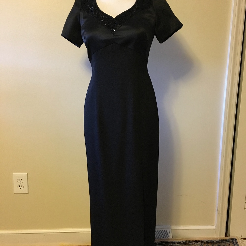 Beaded V-Neck Gown